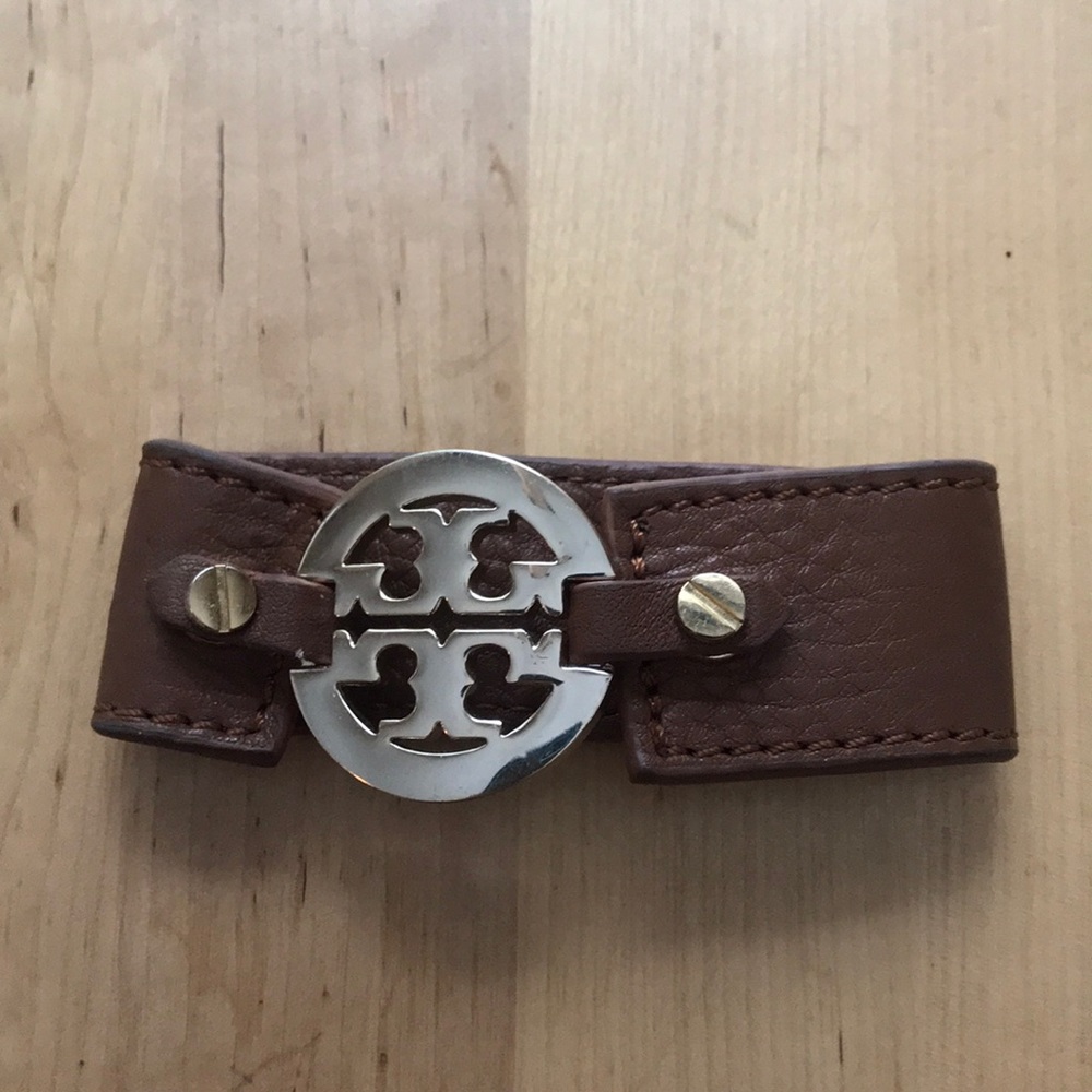 Tory Burch brown Cuff with gold embellishment
